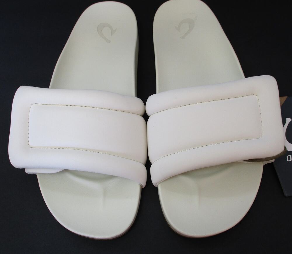 New OLUKAI Sunbeam Slide Sandals Women's Sz 8 Off White